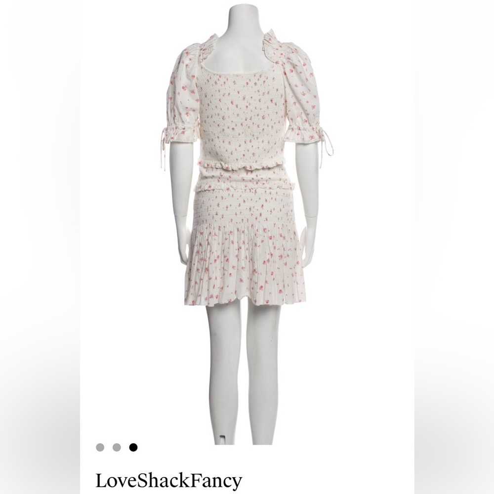 White and Red Floral Dress